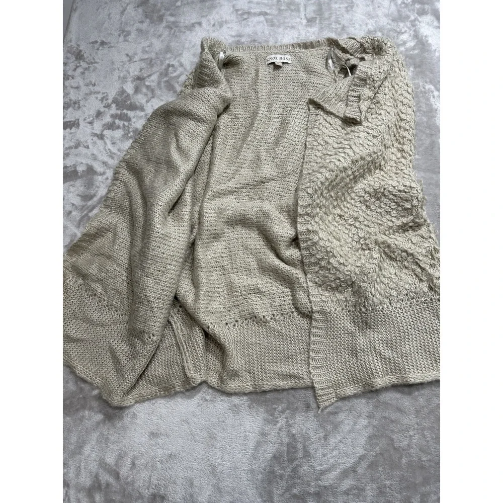 Knox Rose Open Sweater Vest Women's Size Medium Heavy Knit Belted New With‎ Tags